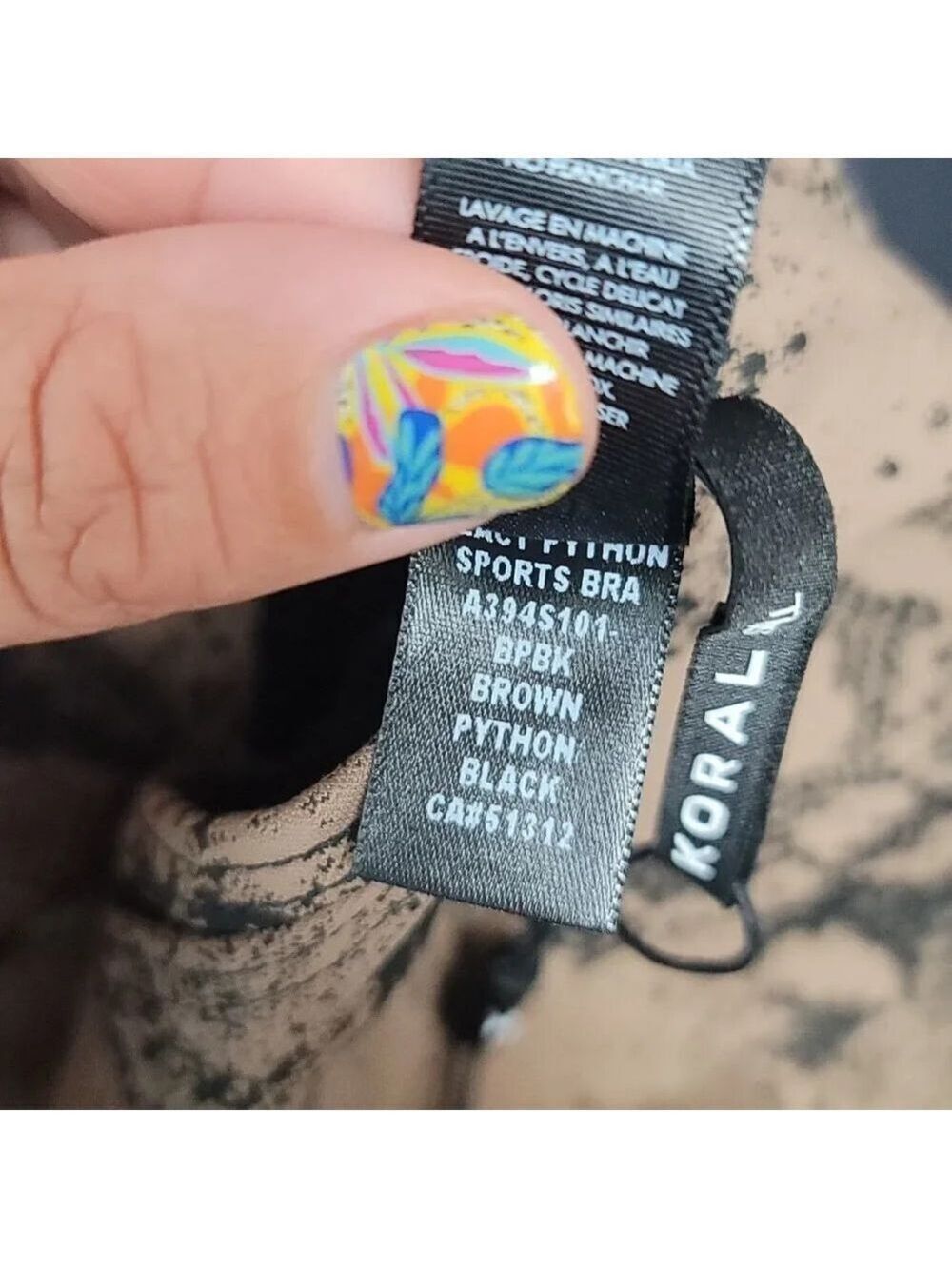 KORAL Bra React Brown Python/Black - Picture 8 of 9